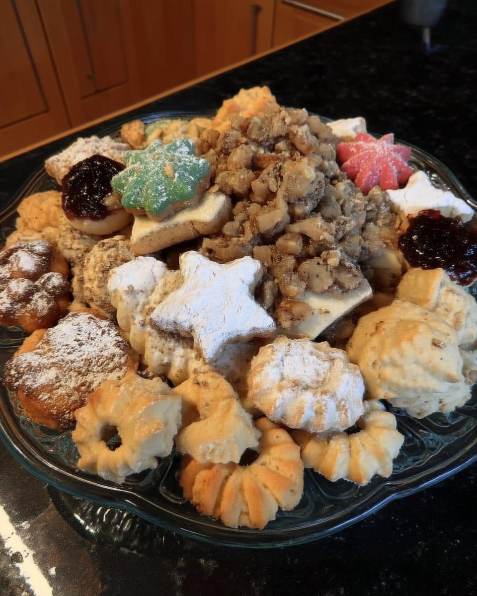 Serving spritz cookies christmas with hot cocoa