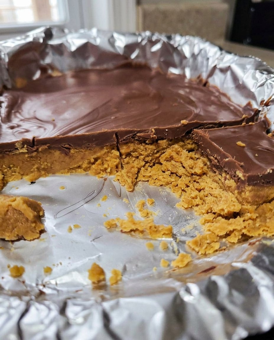 A tall stack of chocolate peanut butter no bake cookies on a ceramic plate