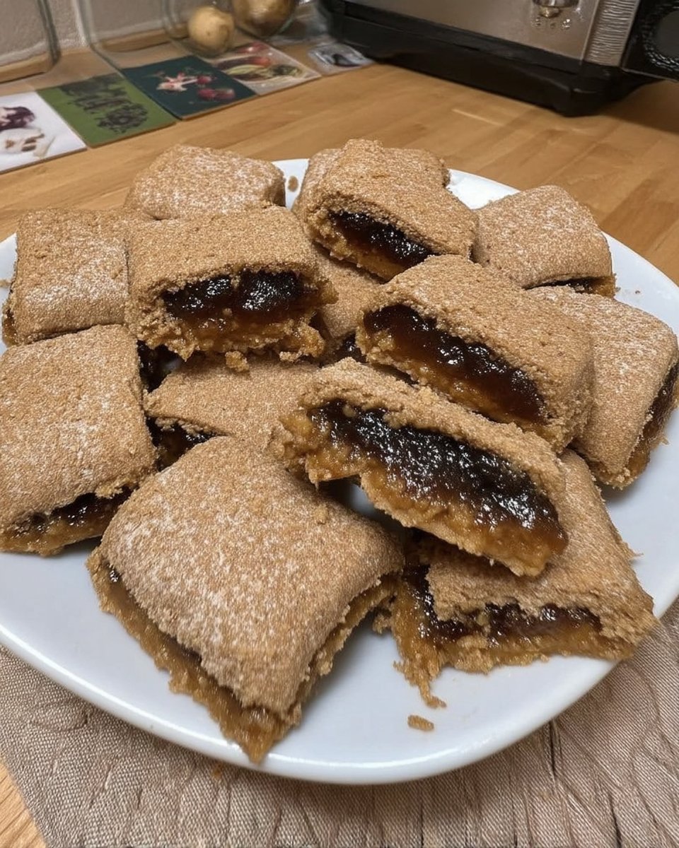 Strawberry Newtons served with a cup of tea