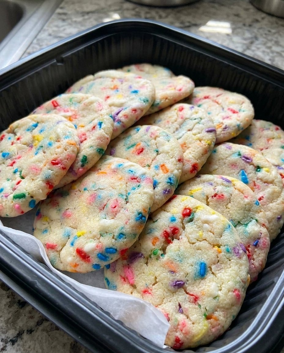 A stack of soft sugar cookies next to a glass of cold milk