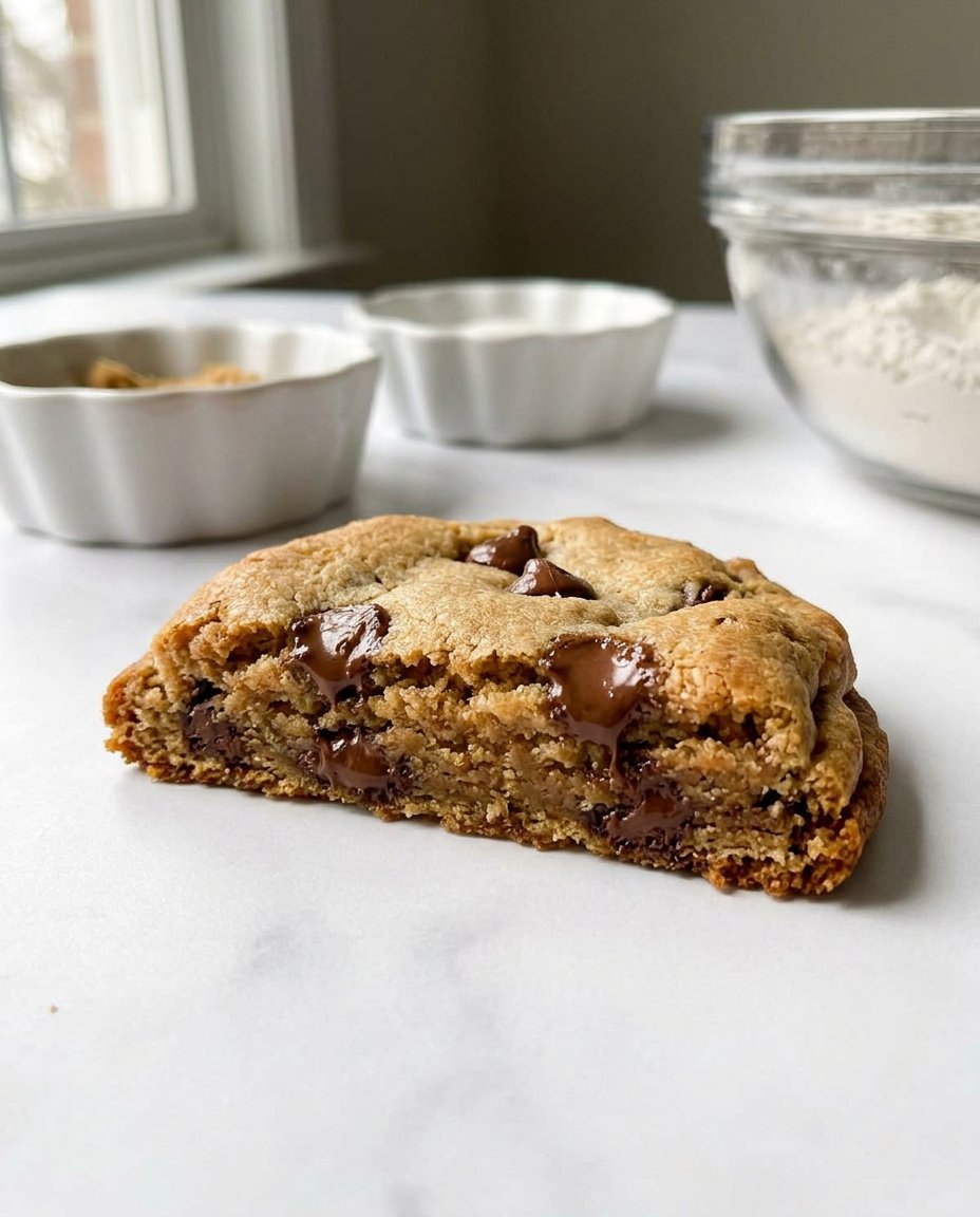 Cookie dough being scooped onto an aluminum baking sheet with a professional scoop.