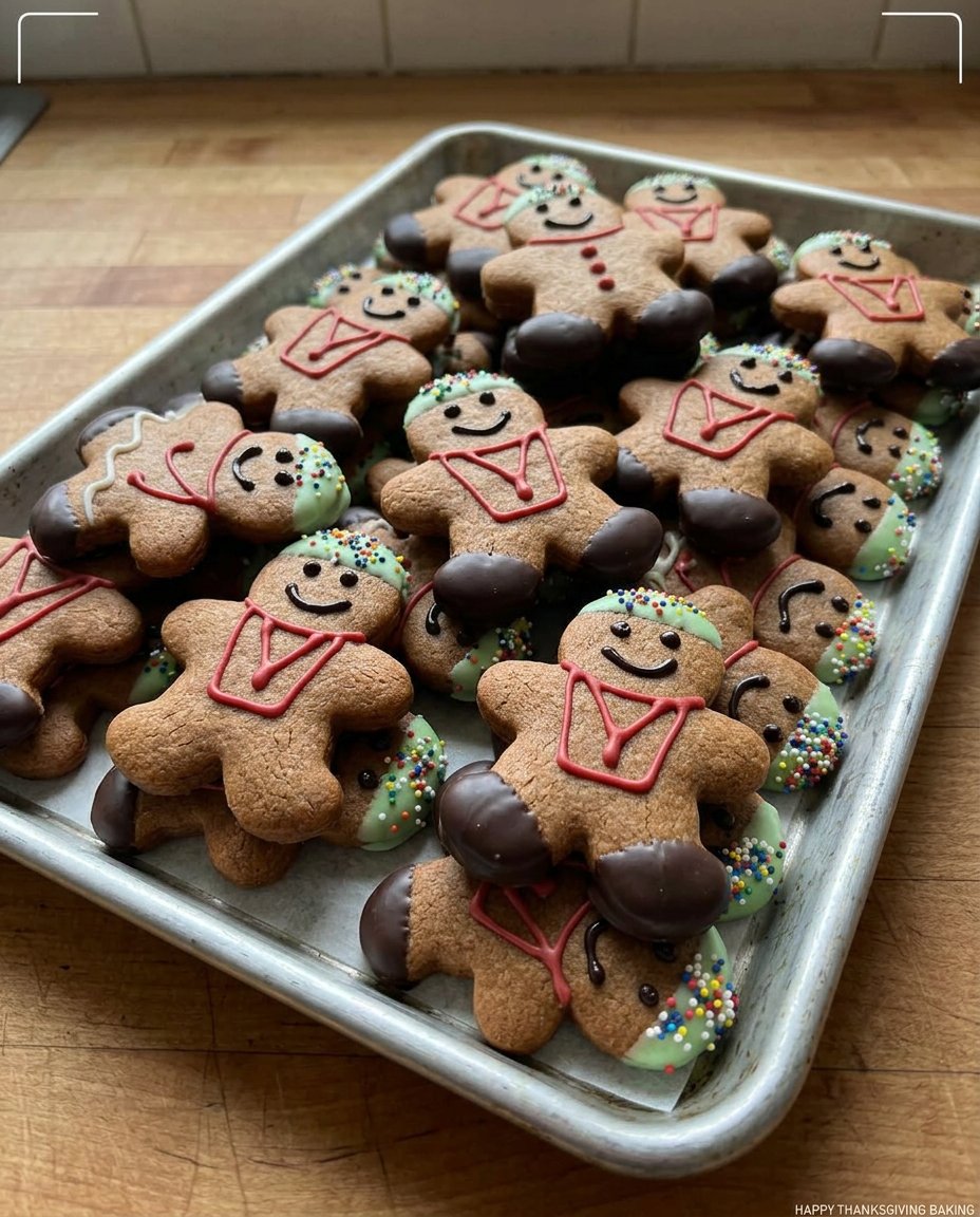 Thanksgiving cookies featuring dark chocolate chunks and chopped pistachios