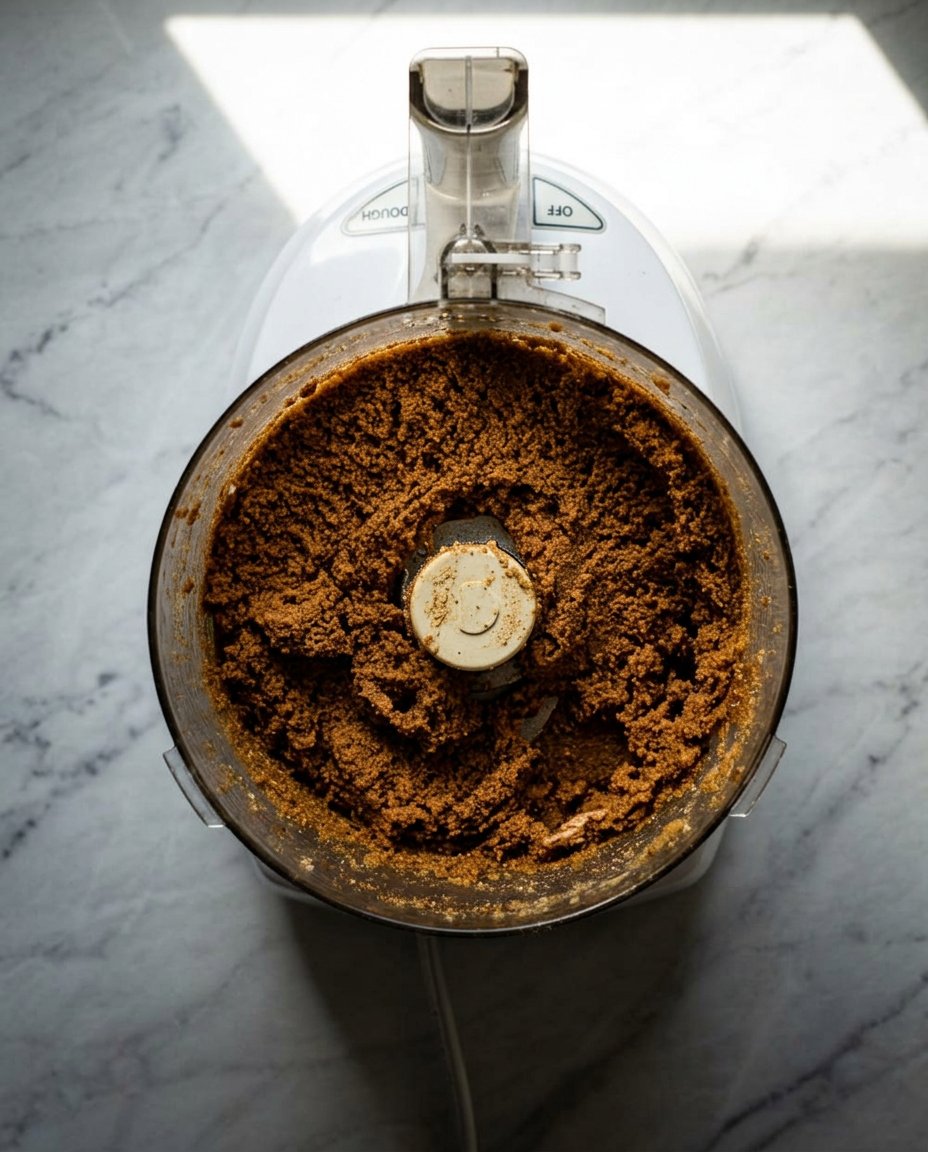 Raw ingredients for paleo gingerbread including almond flour and dark molasses.