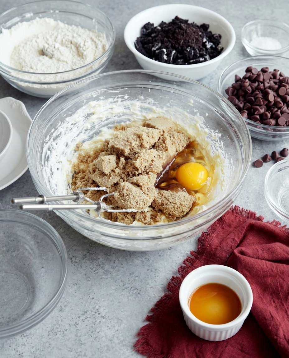 Bowls of ground ginger, cinnamon, and dark molasses on a floured surface.